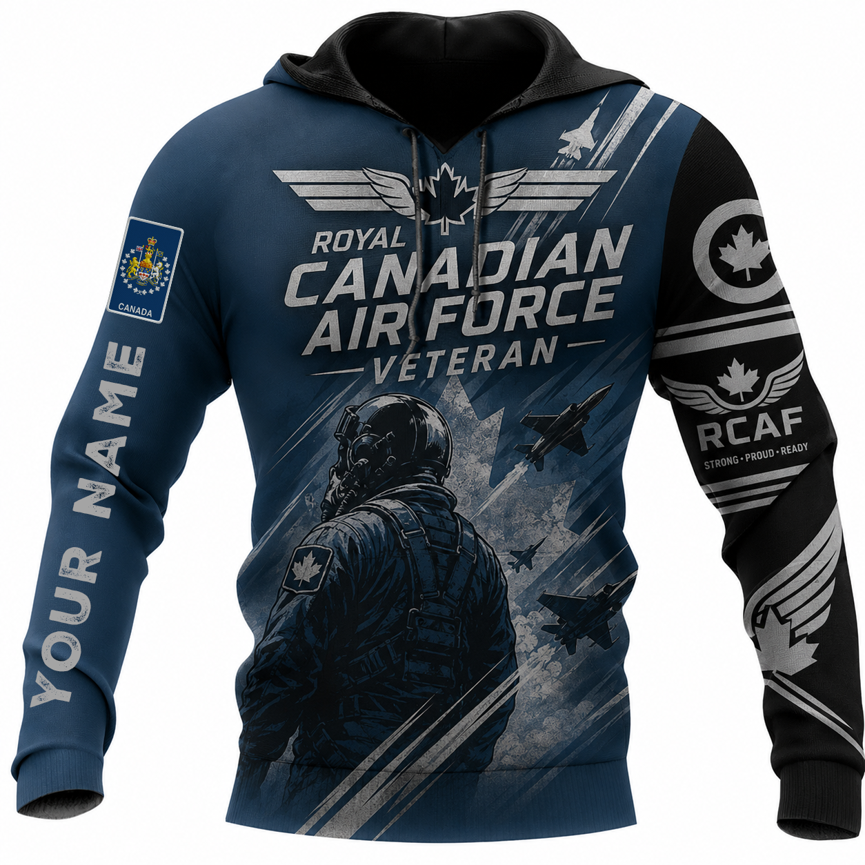 Personalized Canada Soldier/Veteran with Name & Rank Hoodie All Over Printed - TH1779235201