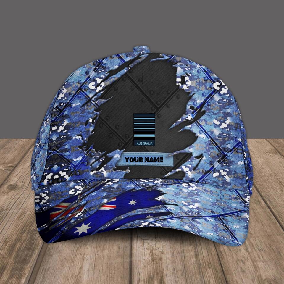 Personalized Rank And Name Australian Soldier/Veterans Camo Baseball Cap - 1824269414
