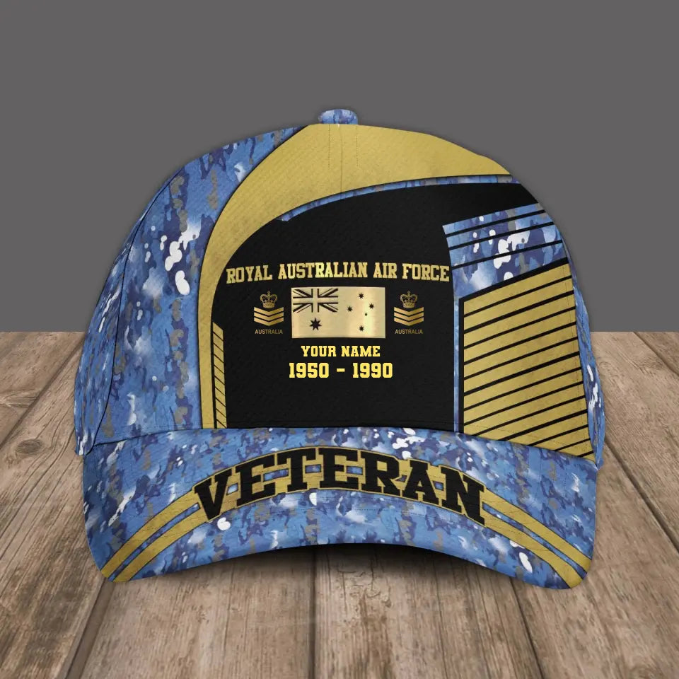 Personalized Rank, Year And Name Australian Soldier/Veterans Camo Baseball Cap Veteran - 1824269413