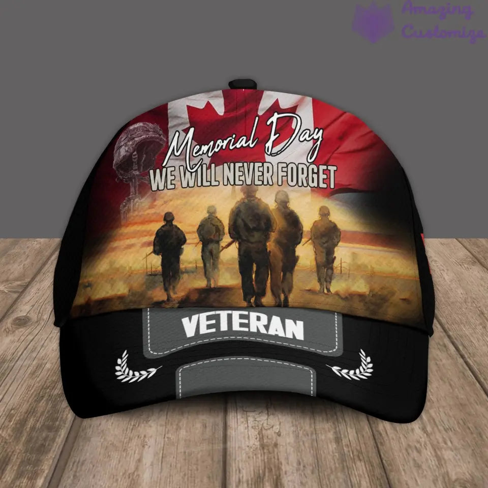 Personalized Rank, Year And Name Canada Soldier/Veterans Baseball Cap - 20062401QA