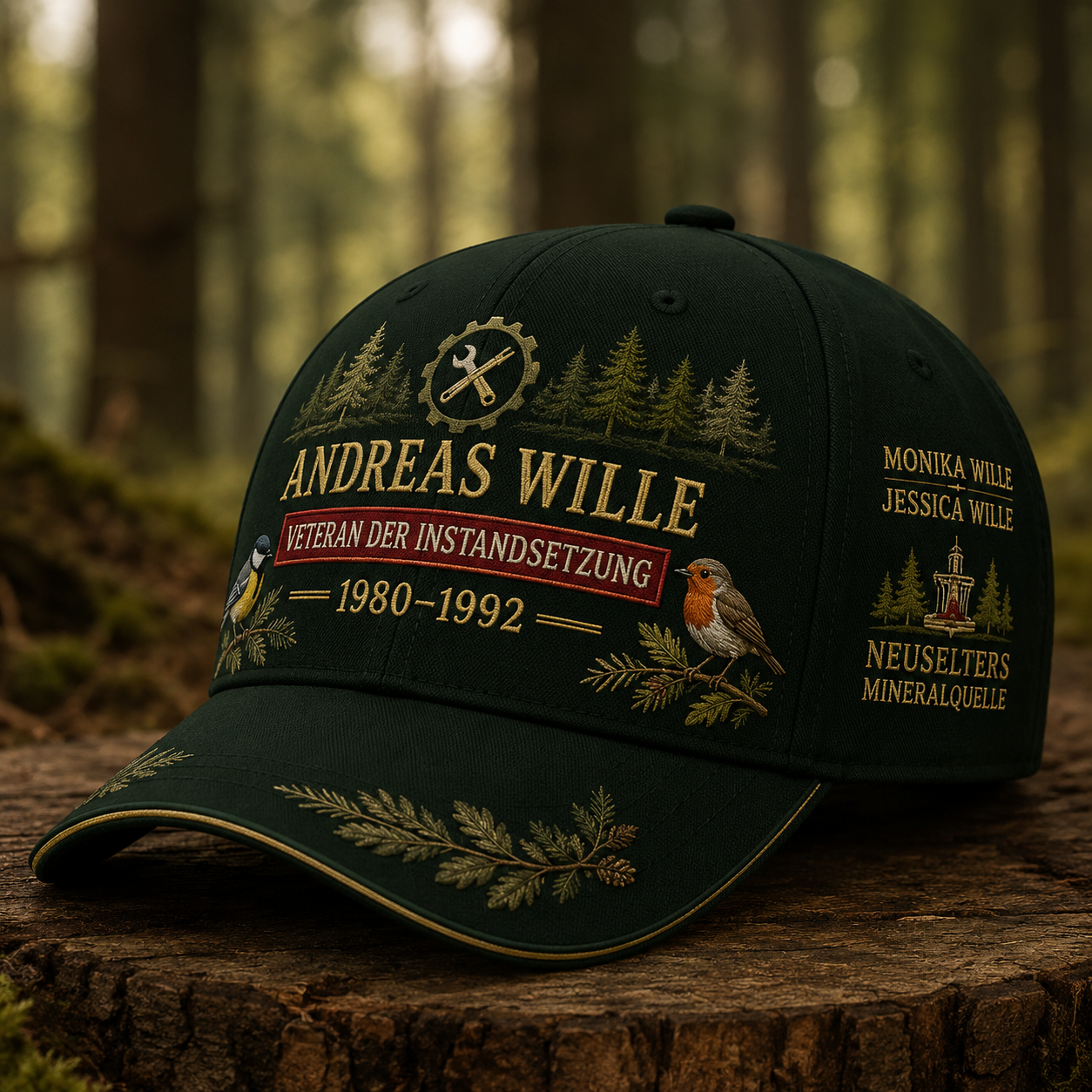 Personalized Rank And Name Germany Soldier/Veterans Baseball Cap - Andreas