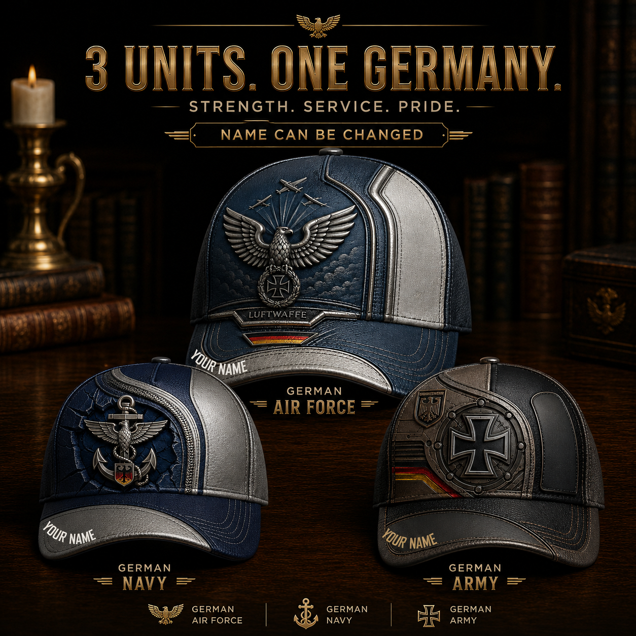Personalized Name Germany Soldier/Veterans All Over Printed Baseball Cap - QK1779667211