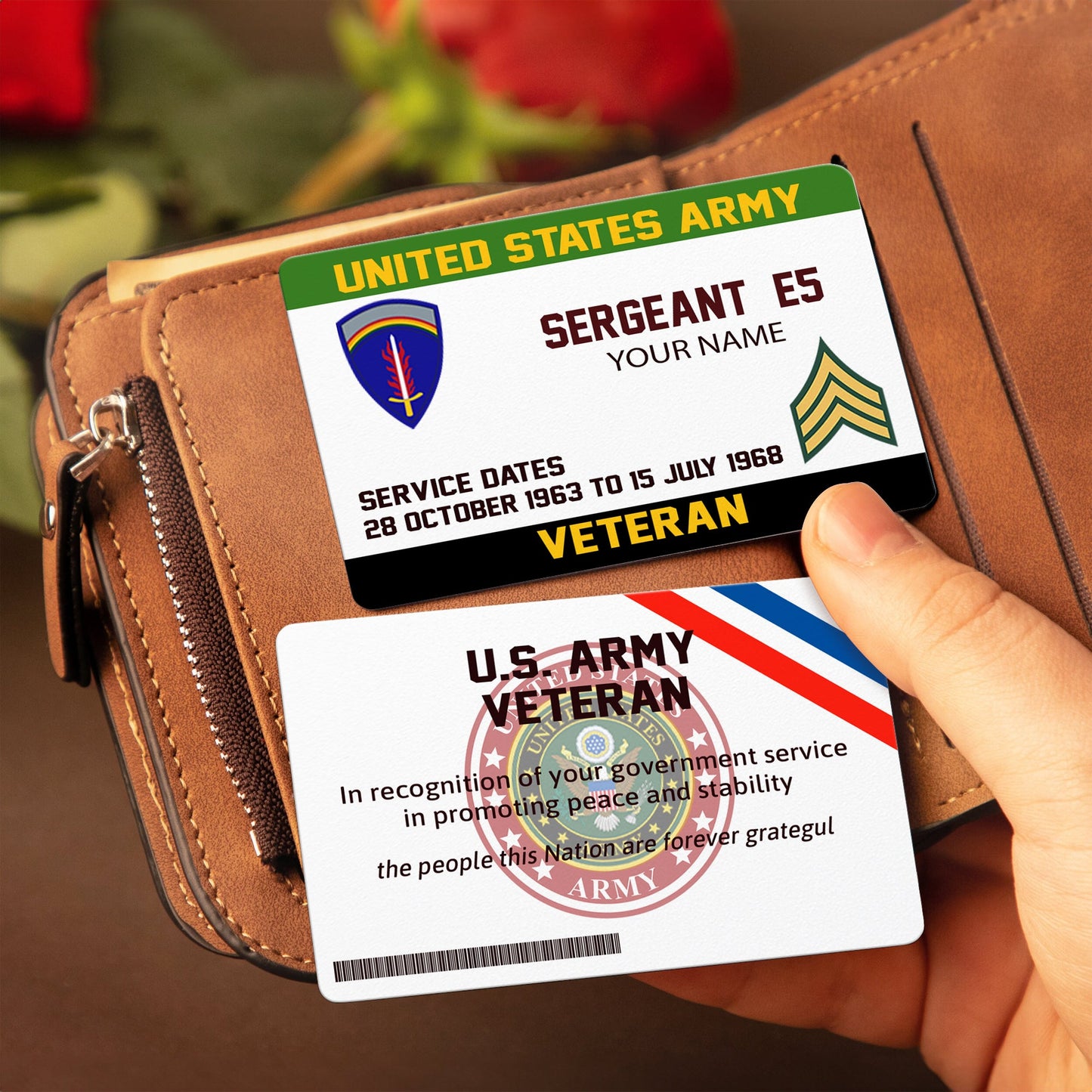 Army Division - Personalized US Soldier/ Veteran Aluminum Wallet Card - 17489952