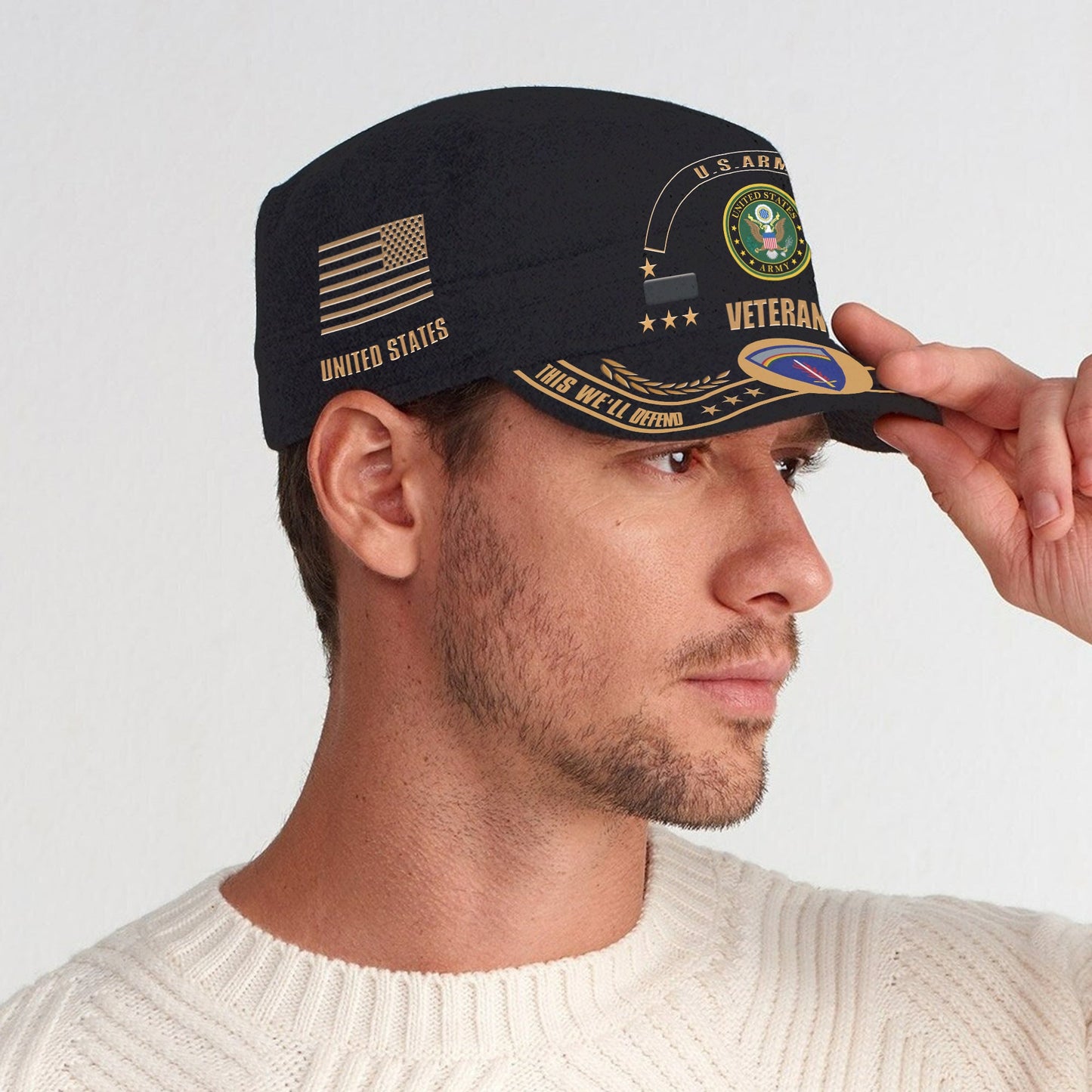 Army Division - Personalized US Soldier/ Veteran With Name, Rank And Year Military Cap - 17400960