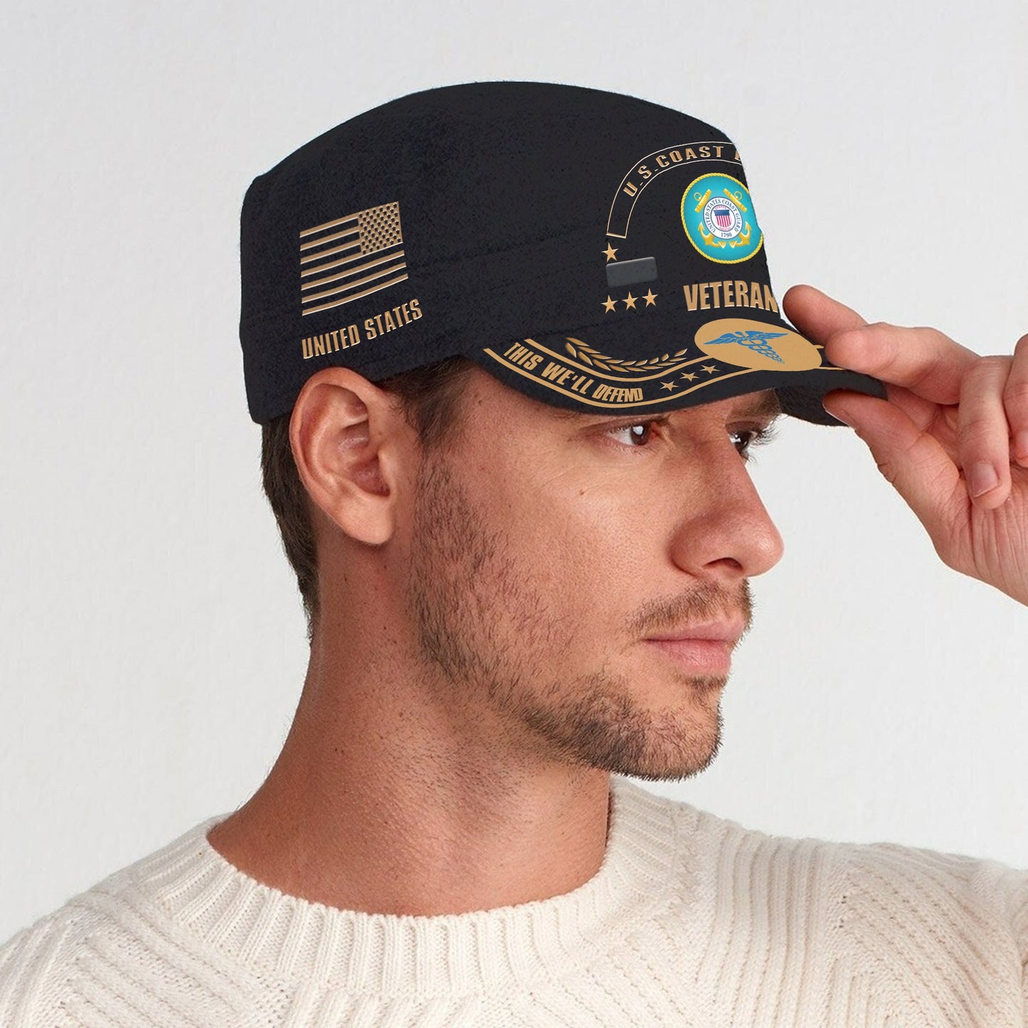 Coast Guard Rating - Personalized US Soldier/ Veteran With Name, Rank And Year Military Cap - 17400960