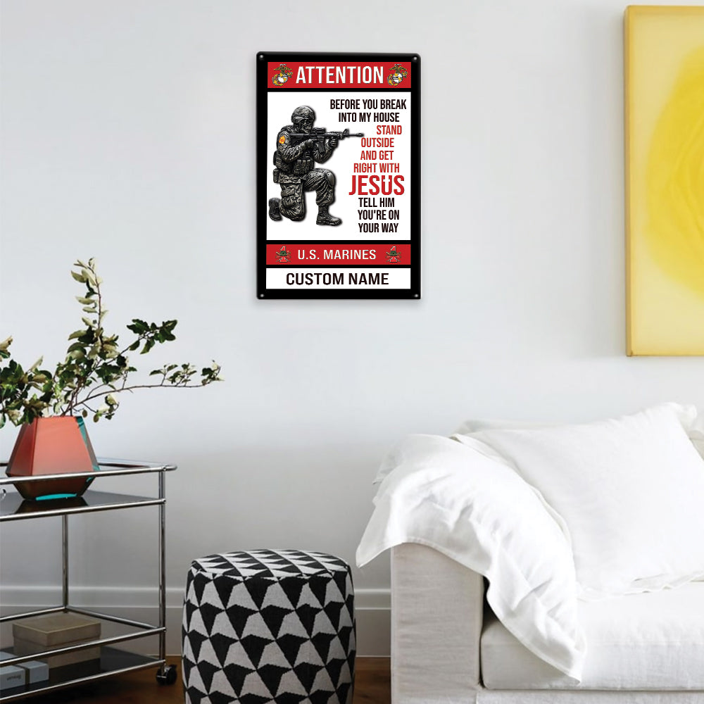 Marine Battalions - Personalized US Soldier/ Veteran Cut Metal Sign - 17768160
