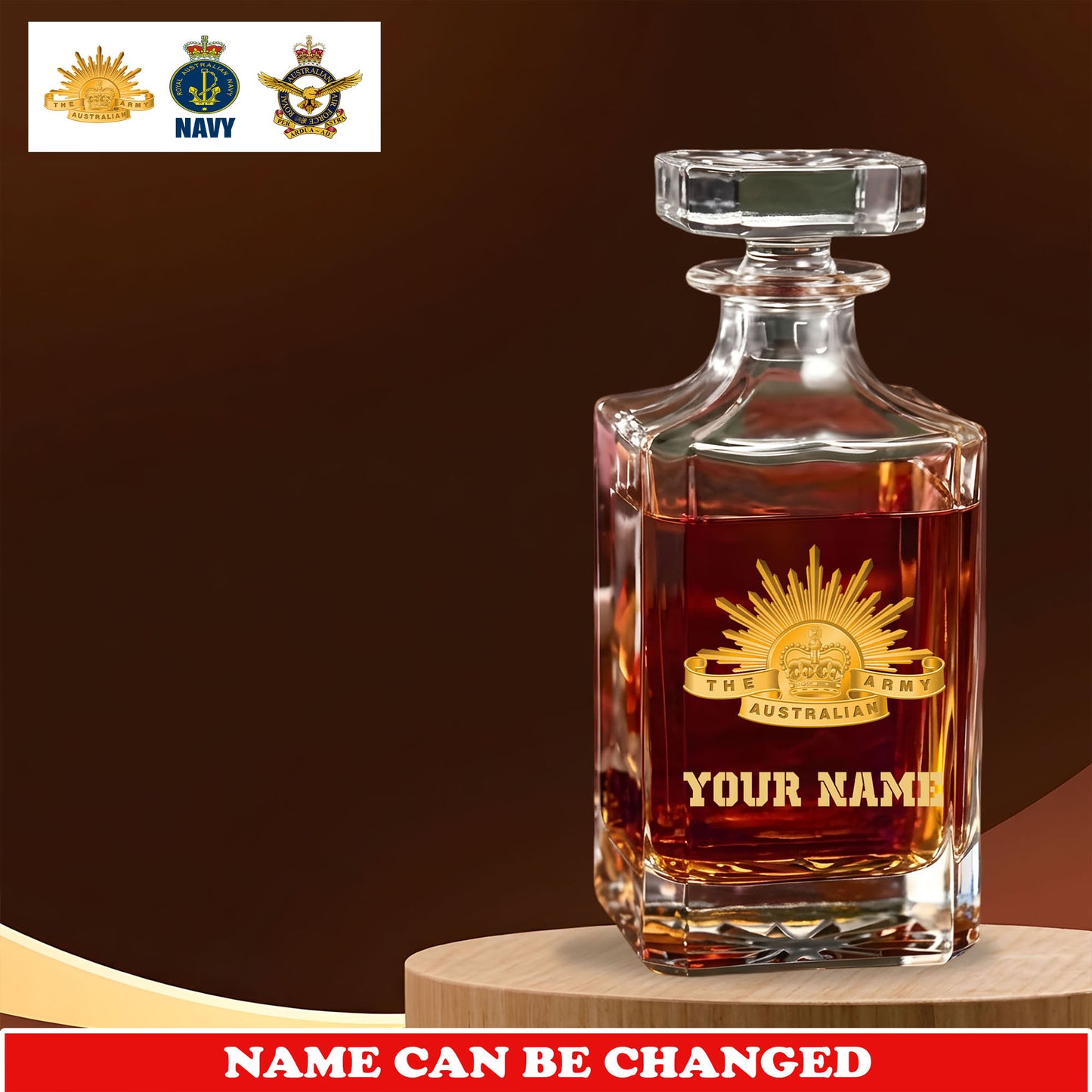 Personalized Australia Soldier/ Veteran Premium Decanter With Name - 1775001601