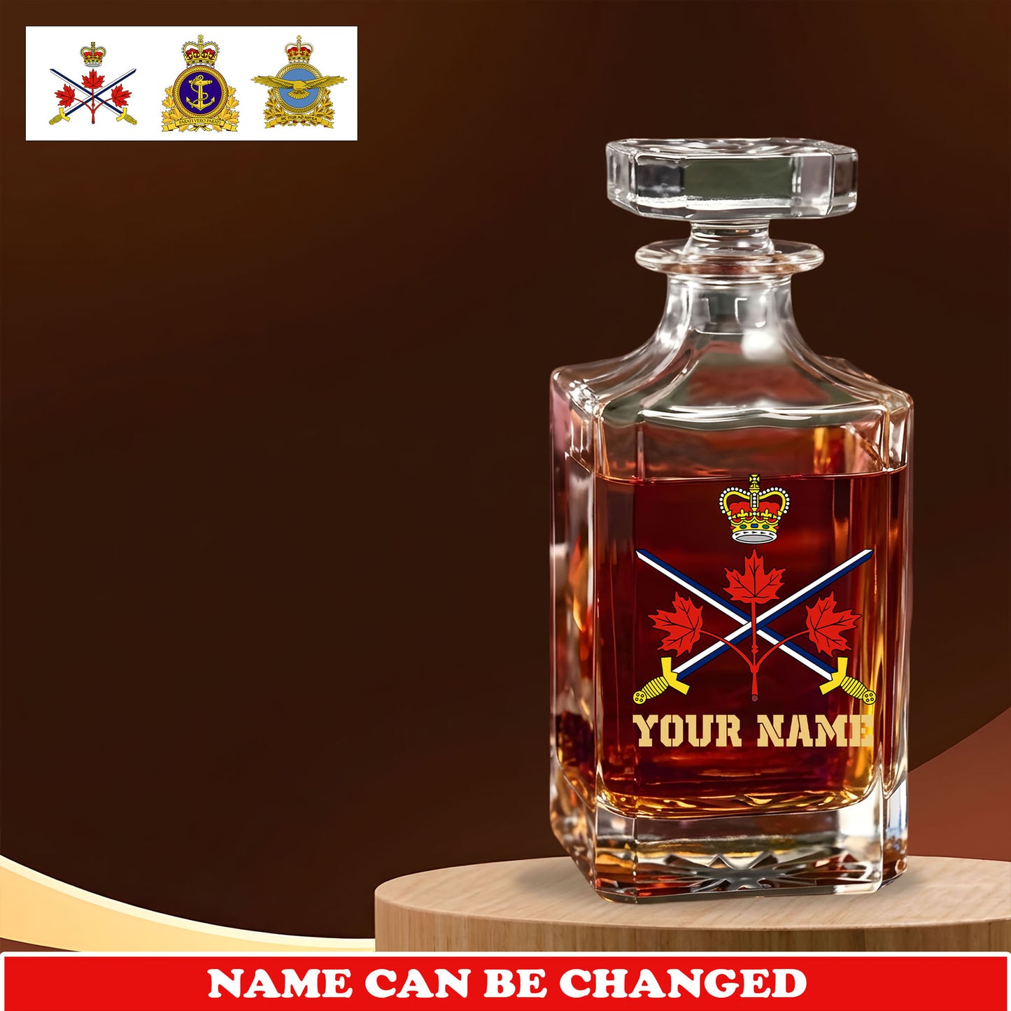 Personalized Canada Soldier/ Veteran Premium Decanter With Name - 1775001601