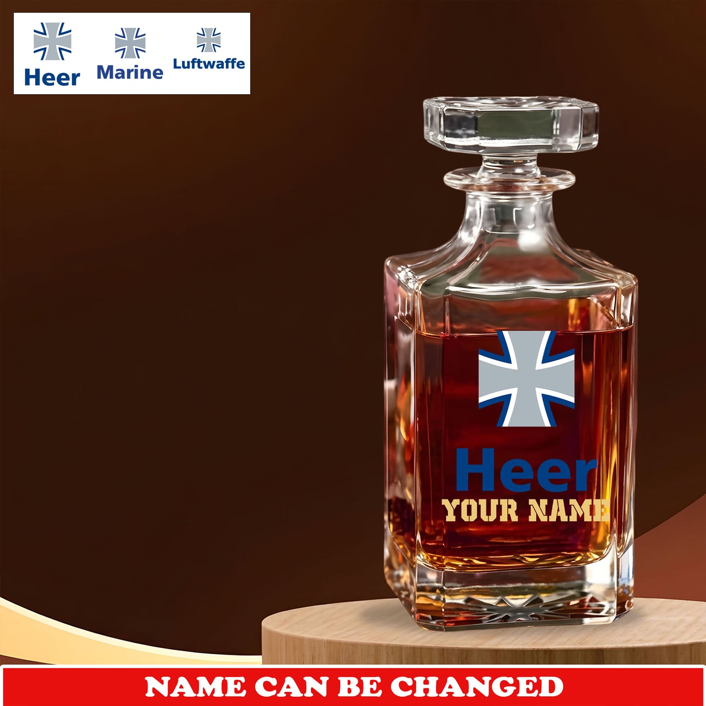 Personalized Germany Soldier/ Veteran Premium Decanter With Name - 1775001601