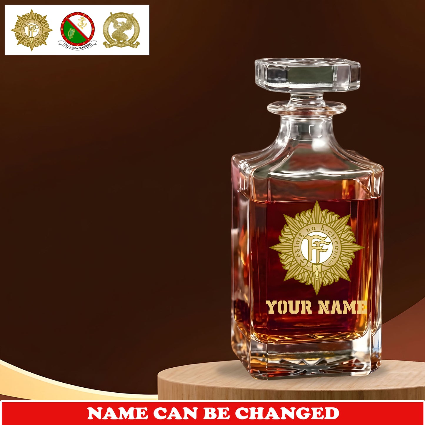 Personalized Ireland Soldier/ Veteran Premium Decanter With Name - 1775001601