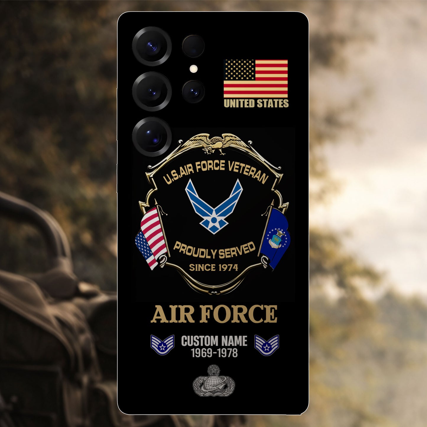 Air Force Badge - Personalized US Veteran/ Soldier With Rank And Name Phone Case - 1776297602