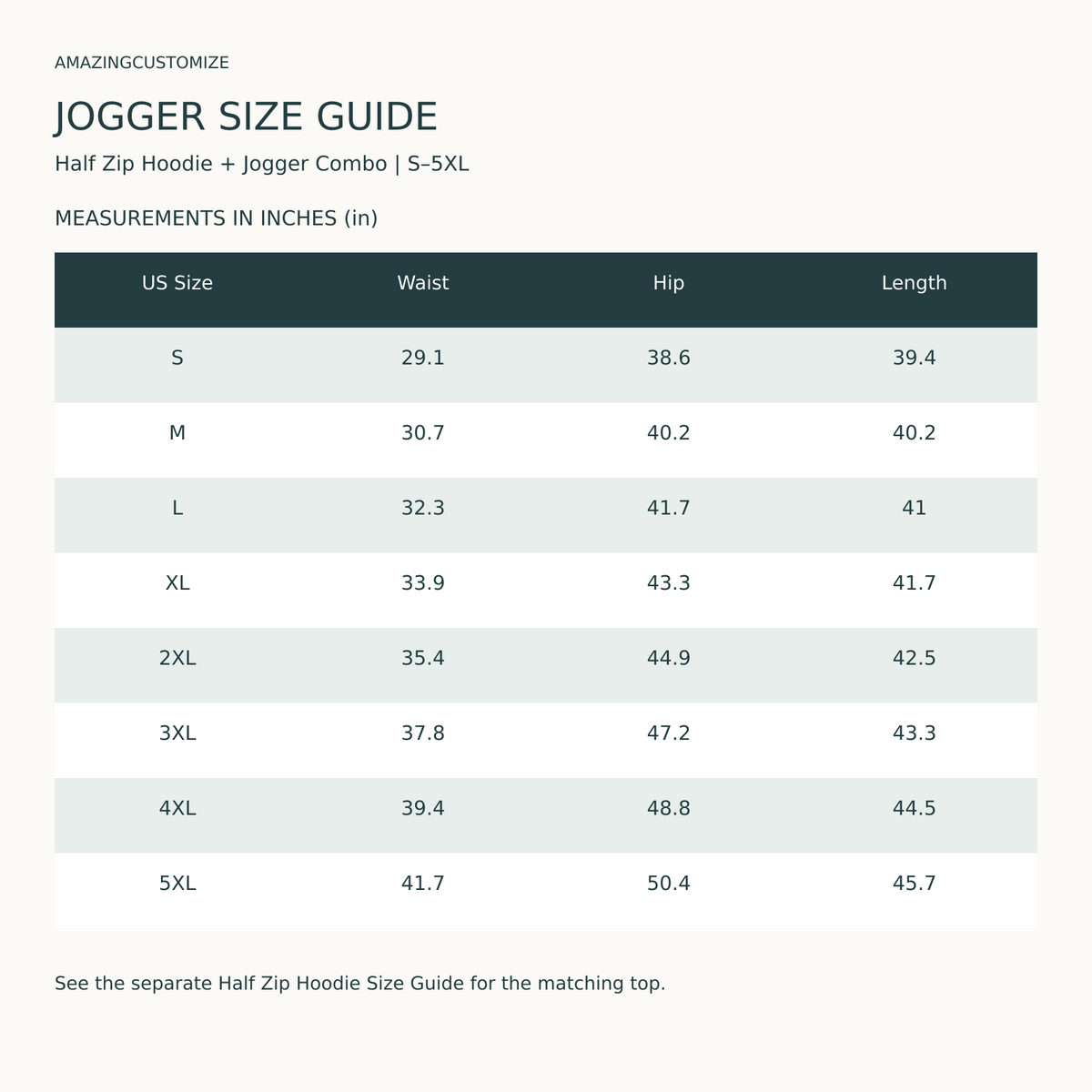 Personalized Painter Half Zip Hoodie + Jogger Combo with Name & Company — chart-jogger variant