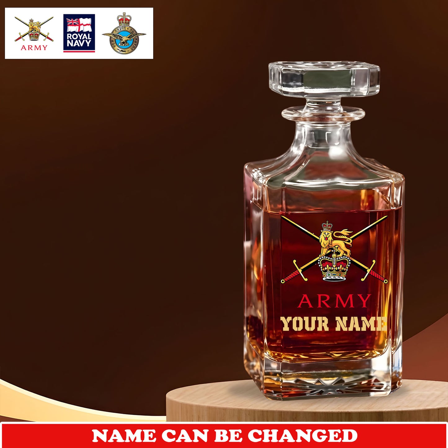Personalized UK Soldier/ Veteran Premium Decanter With Name - 1775001601
