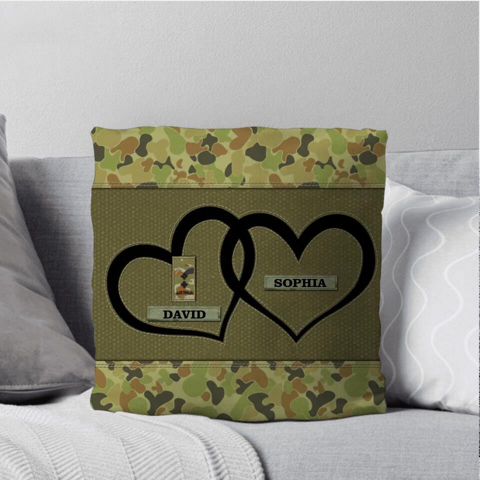 Coussin personnalisé pour vétérans/soldats australiens imprimé