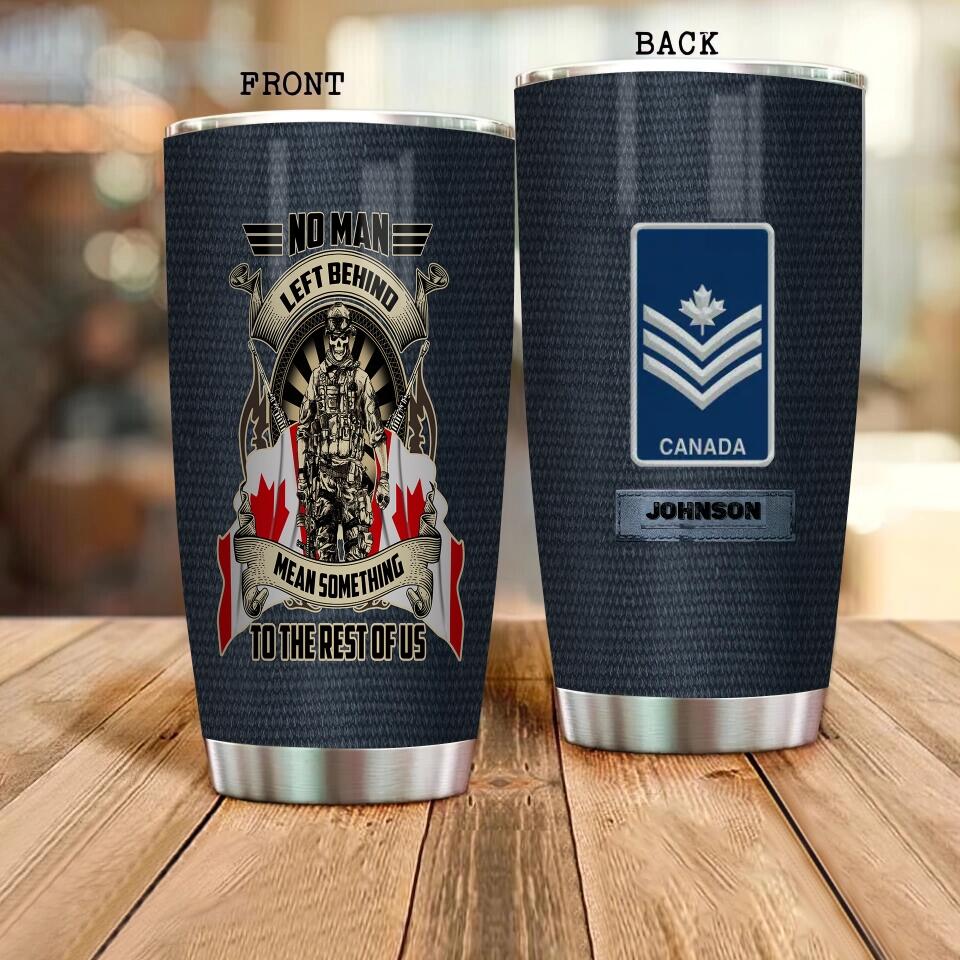 Personalized Canadian Veteran/ Soldier Camo Tumbler All Over Printed - 2212220005