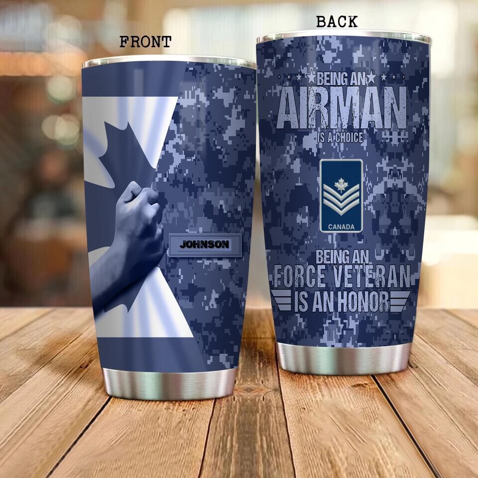 Personalized Canadian Veteran/ Soldier Camo Tumbler All Over Printed 2212220018