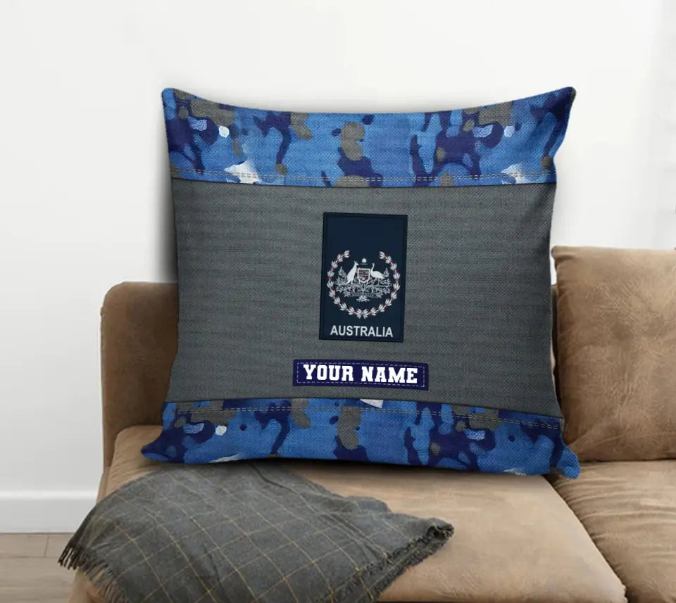 Personalisiertes Kissen mit Camouflage-Muster für australische Soldaten/Veteranen mit Namen und Rang, 3D-Druck – 0908230001