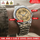 Personalized Canada Soldier/Veteran with Name, Year and Rank Diamond-Cut Bezel Watch - 1761264004