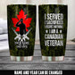 Personalized Canada Veteran/ Soldier With Name And Year Camo Tumbler - 1756166402