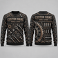 Personalized Mechanic Torque Geometry All-Over Print Crewneck Sweater: front and back design mockups with CUSTOM NAME and SINCE 2000