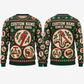 Personalized Plumber Pipe Crew Holiday Medallions All-Over Print Crewneck Sweater: front and back design mockups with CUSTOM NAME and SINCE 2000