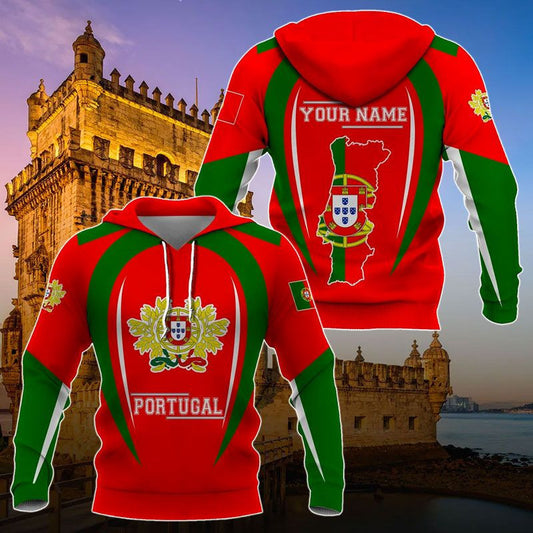 Customize Portugal Coat Of Arms & Flag 3D Unisex Adult Shirts