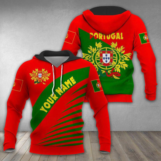 Portugal Coat Of Arms - Custom Personalized Unisex Adult Hoodies