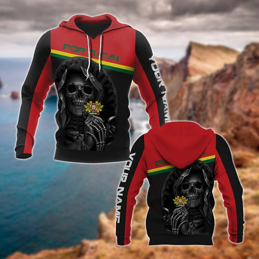 Customize Portugal Coat Of Arms - Reaper Unisex Adult Hoodies