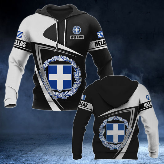 Customize Hellas Coat Of Arms - Flag V3 Unisex Adult Hoodies
