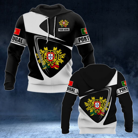 Customize Portugal Coat Of Arms - Flag V2 Unisex Adult Hoodies