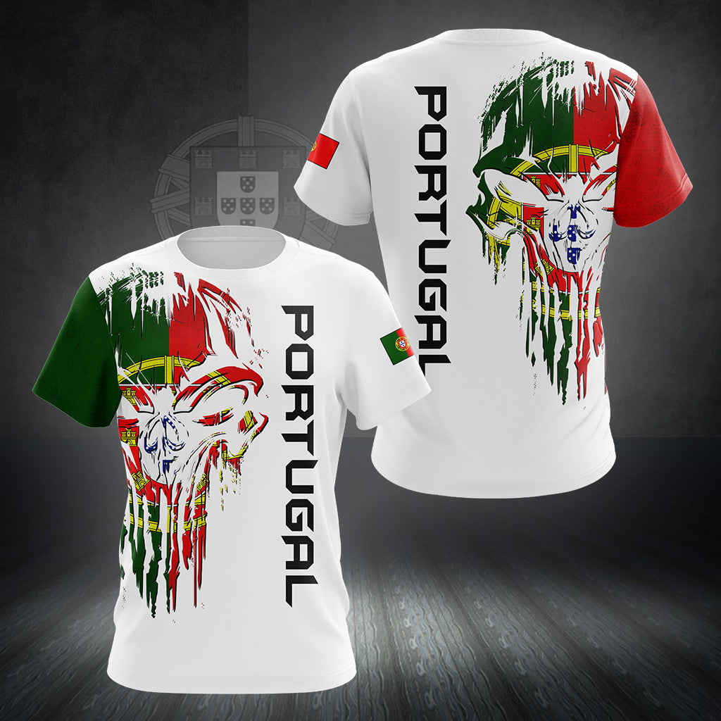 Portugal Skull Flag Unisex Adult Shirts
