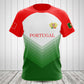 Customize Portugal Flag Gradient Sport Shirts And Jogger Pants
