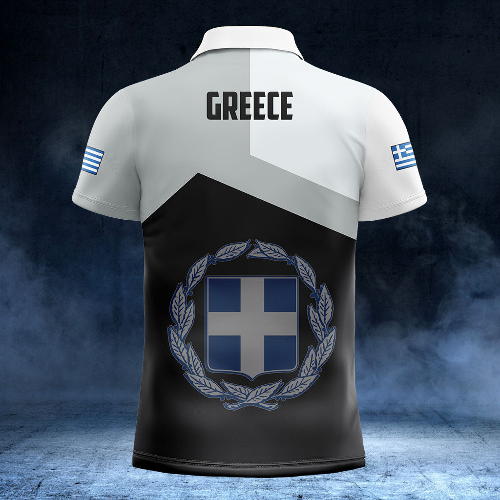 Customize Greece Black And White Shirts