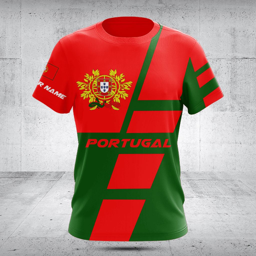 Customize Portugal Flag Green Shirts