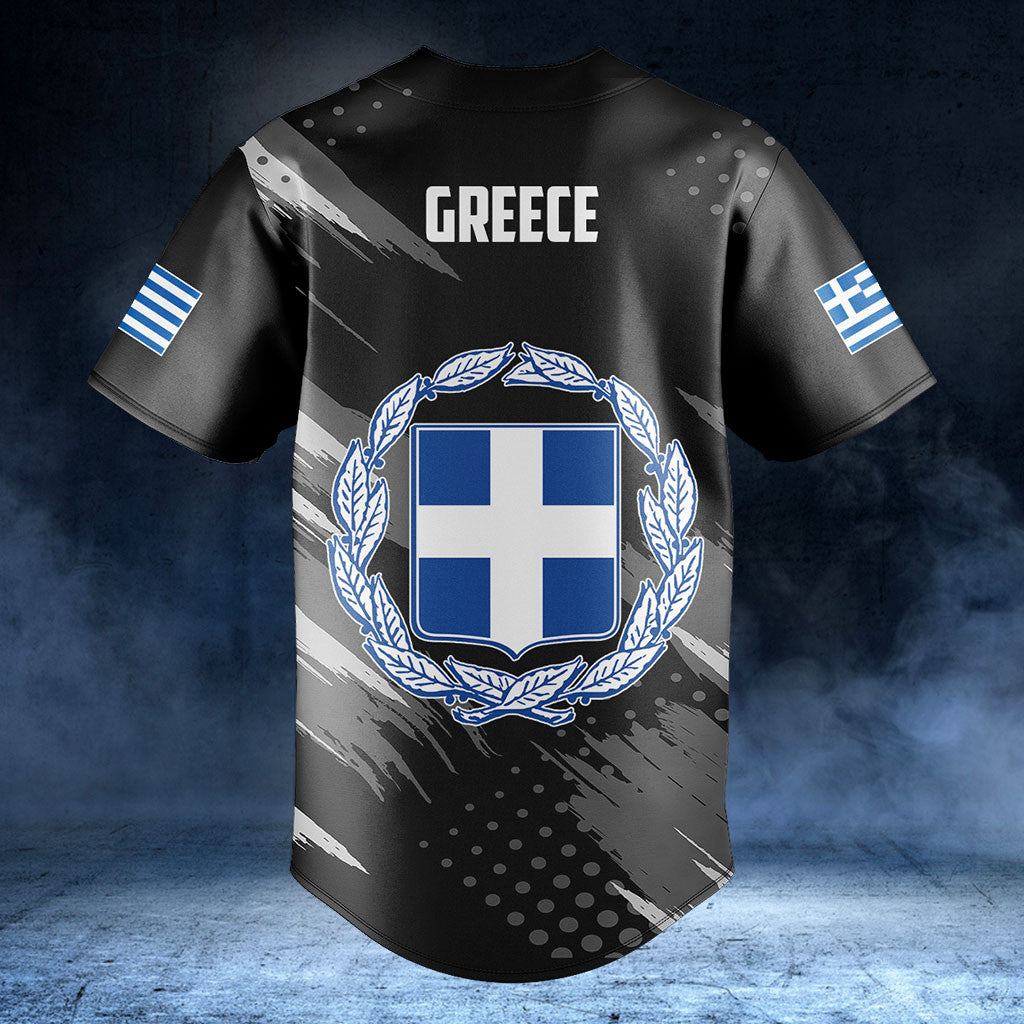 Customize Greece Coat Of Arms Grey Brush Shirts
