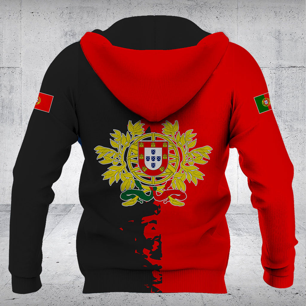 Customize Portugal Flag Half Black Shirts