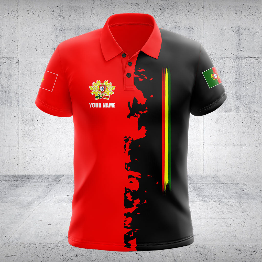 Customize Portugal Flag Half Black Shirts