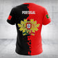 Customize Portugal Flag Half Black Shirts