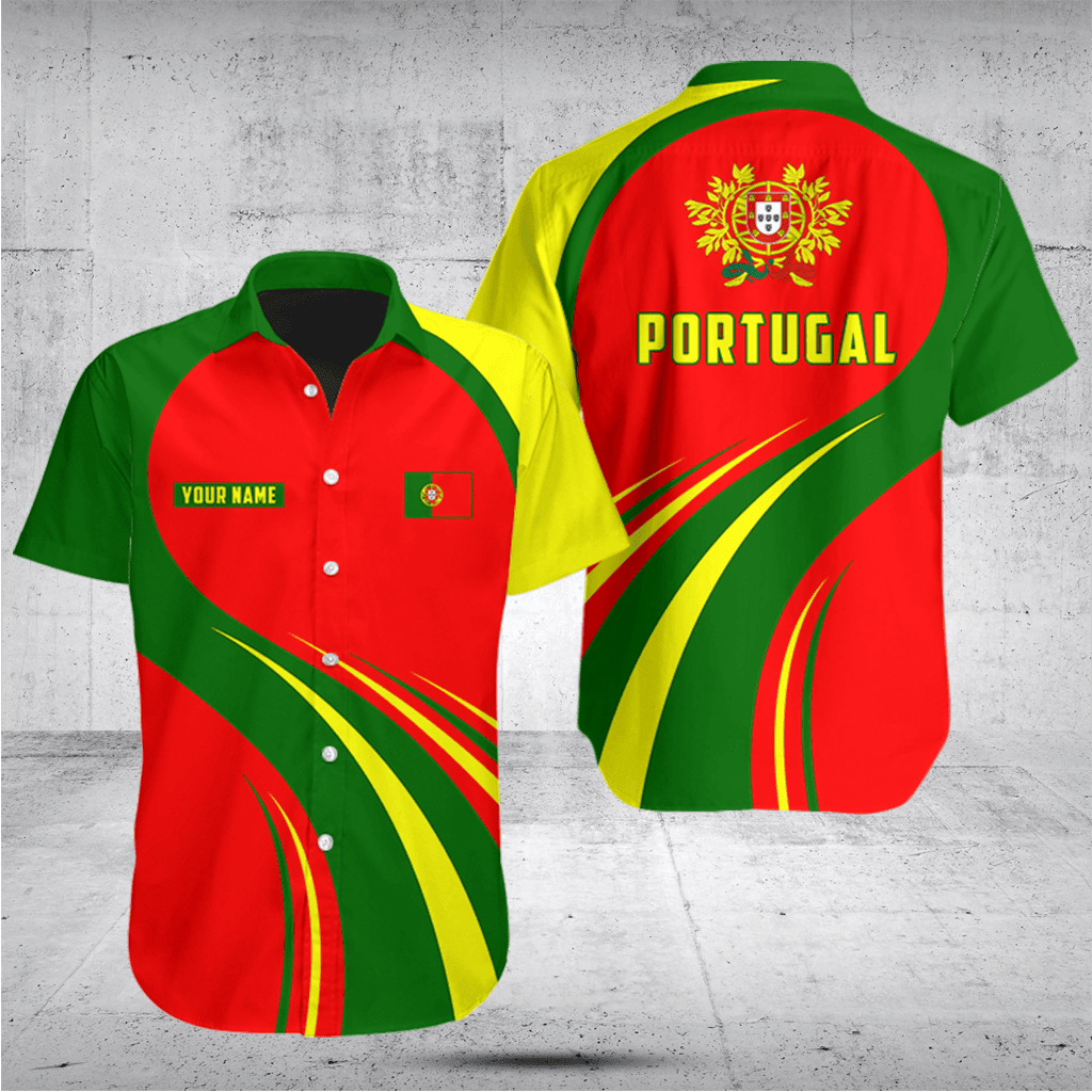 Customize Portugal Flag Wave Shirts