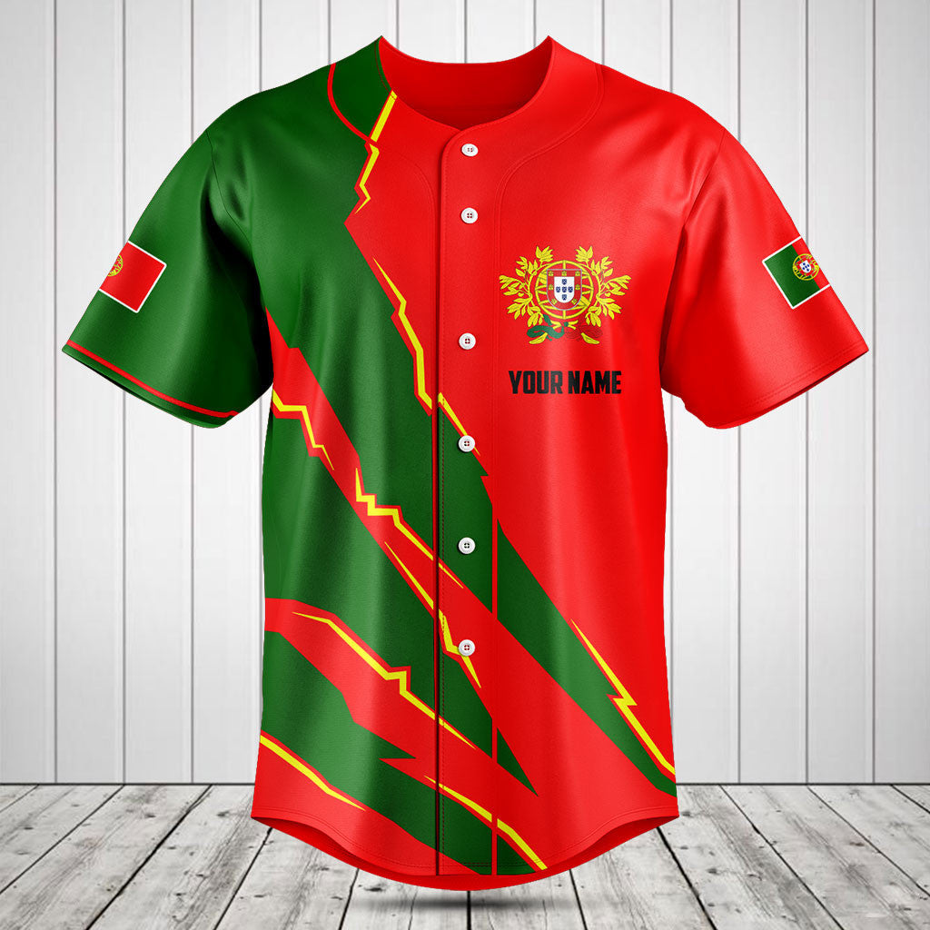 Customize Portugal Flag Scratch 3D Shirts
