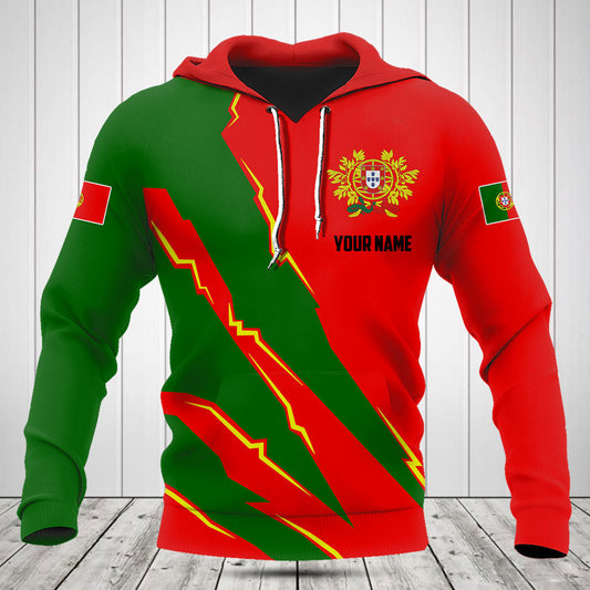 Customize Portugal Flag Scratch 3D Shirts