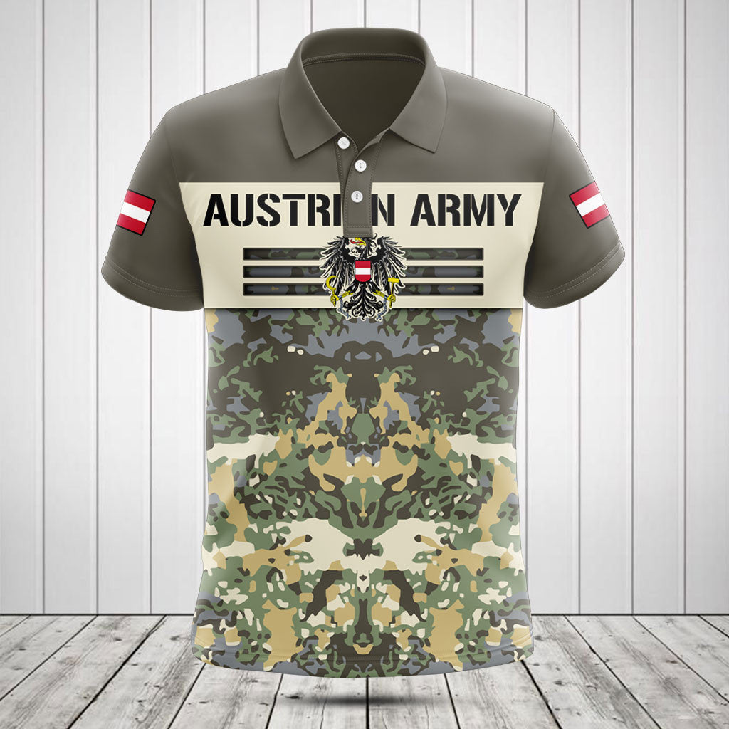 Customize Austria Army Camo Skull Shirts And Jogger Pants