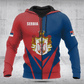 Customize Serbia Coat Of Arms Flag Arrow Shirts