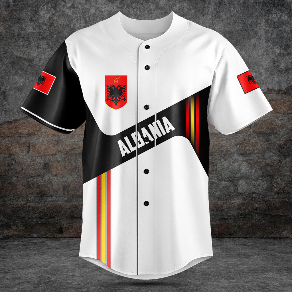 Customize Albania Flag Black And White Shirts