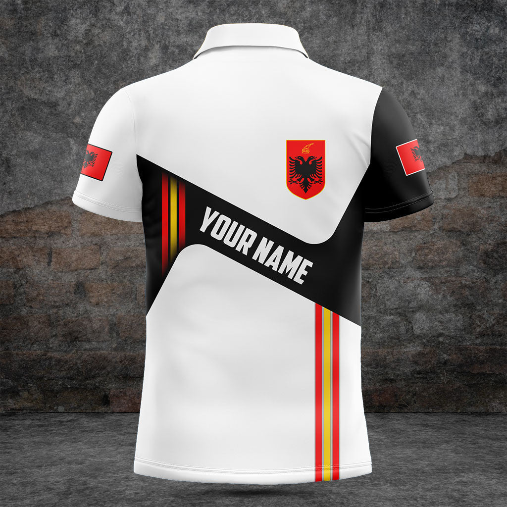 Customize Albania Flag Black And White Shirts