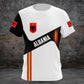 Customize Albania Flag Black And White Shirts