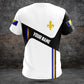 Customize Bosnia Lily Flag Black And White Shirts
