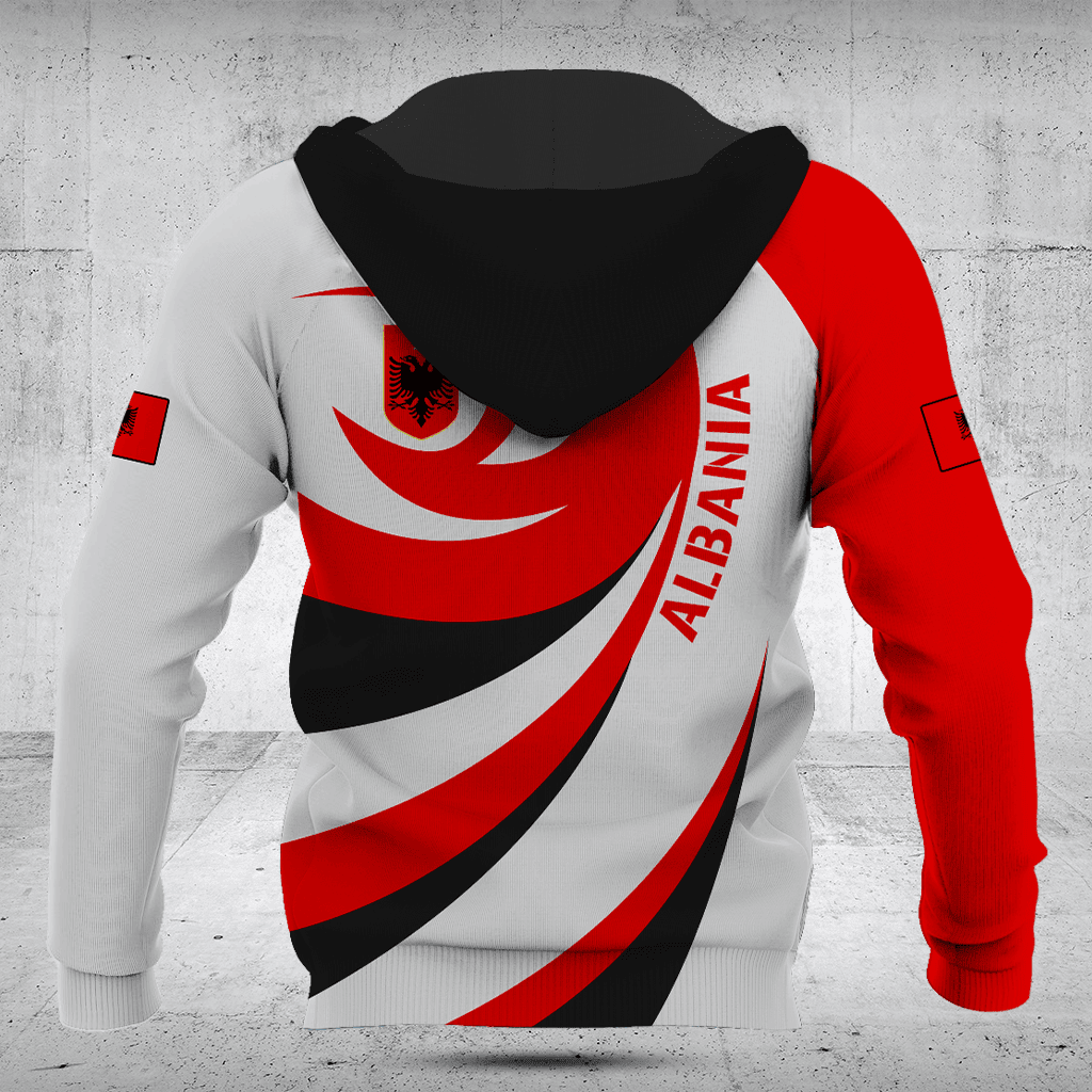 Customize Albania Flag Vortex Shirts