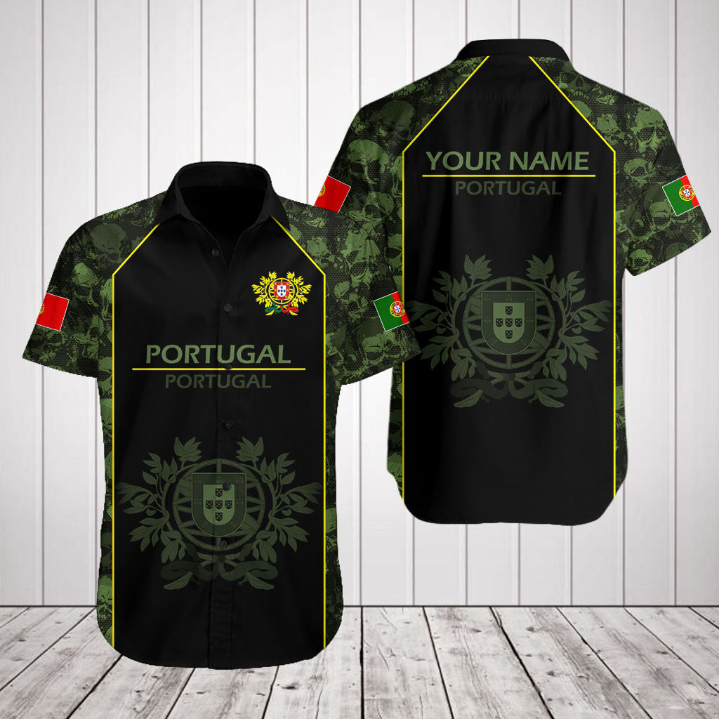 Customize Skull Camo Portugal Shirts And Jogger Pants