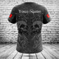 Customize Albania Skull Knitted Texture Shirts